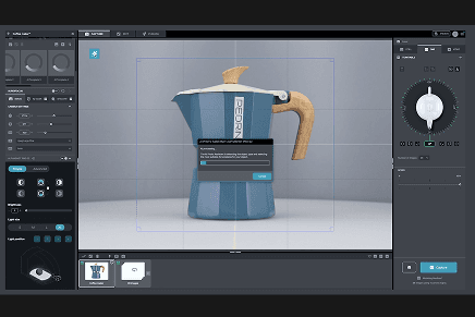 商品撮影設定を表示したOrbitvu StationのEdit画面
