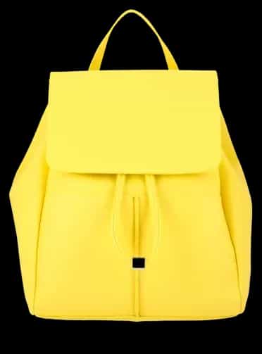 Yellow backpack as an example of product photography