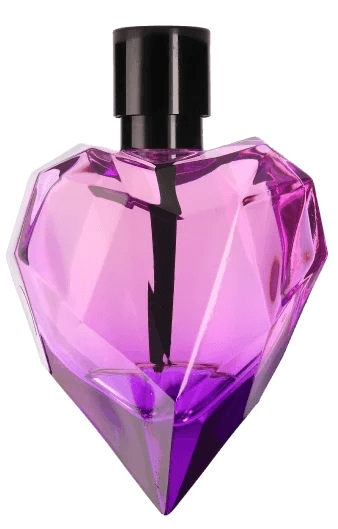 Purple perfume bottle as an example of 360 product photography