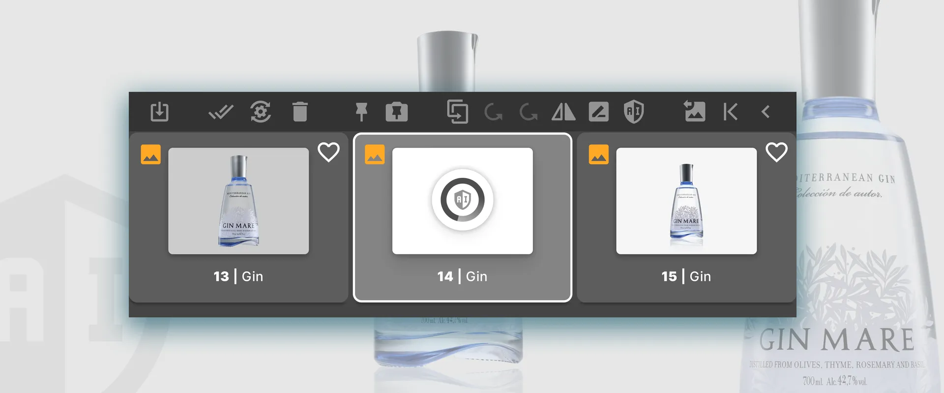 Orbitvu's AI Masking removing the background from a product photo automatically
