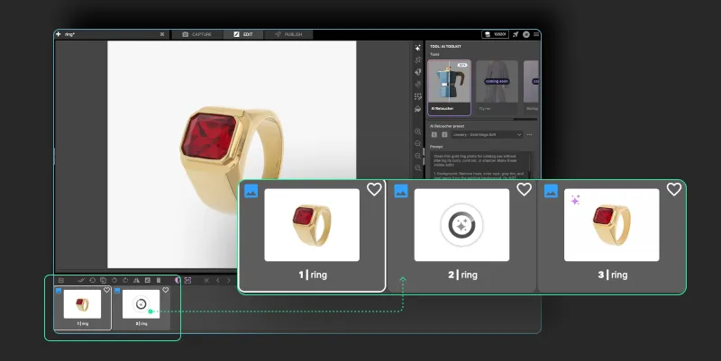 Let AI Retoucher process the image
