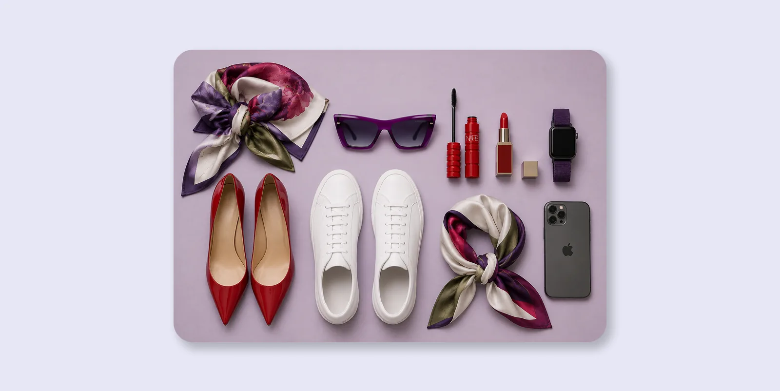 Knolling flat lay example
