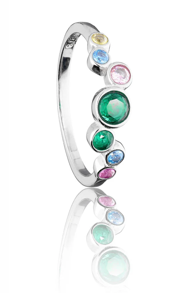 Silver ring jewelry photo – hard light